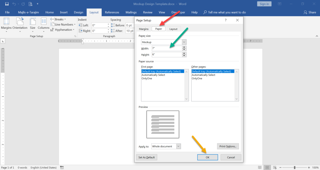 Download Create A Mockup Design In Ms Word Used To Tech