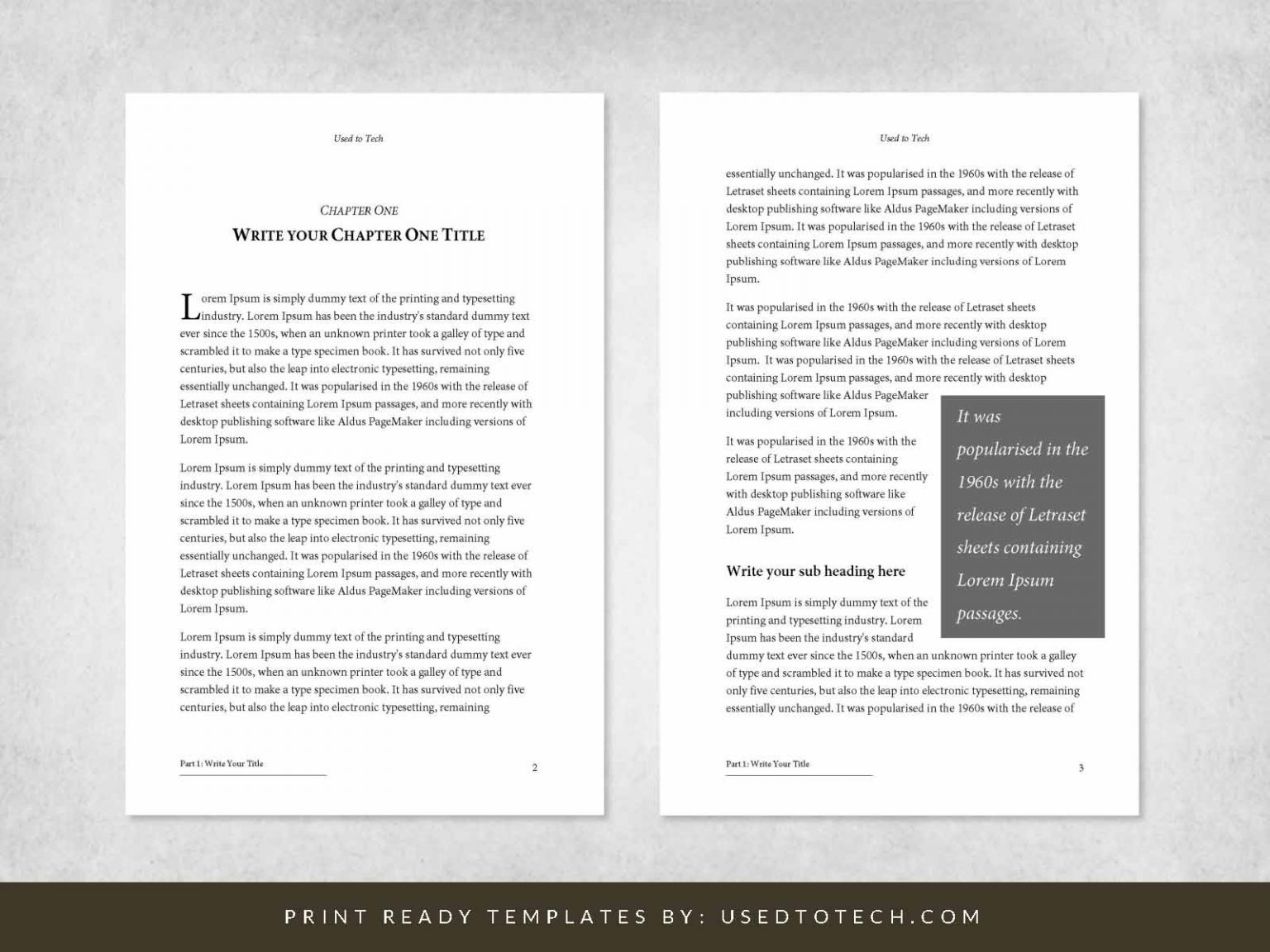 Professional-looking book template for Word, free