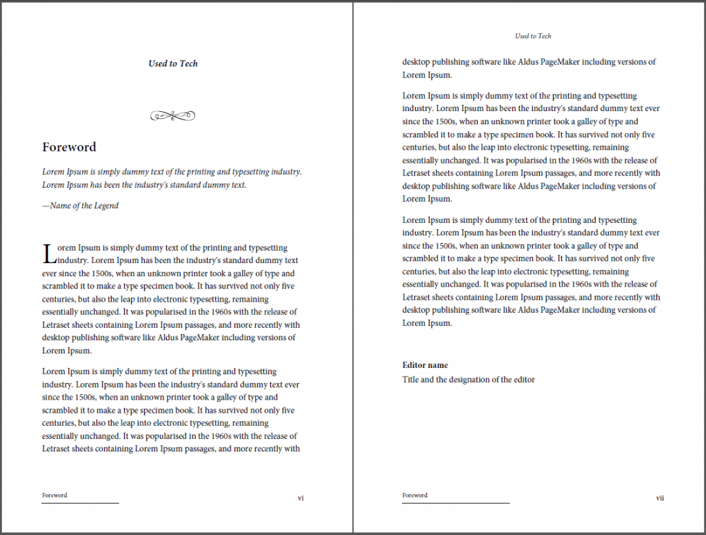 Professional-looking book template for Word, free - Used to Tech