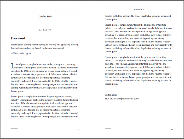 Professional-looking book template for Word, free