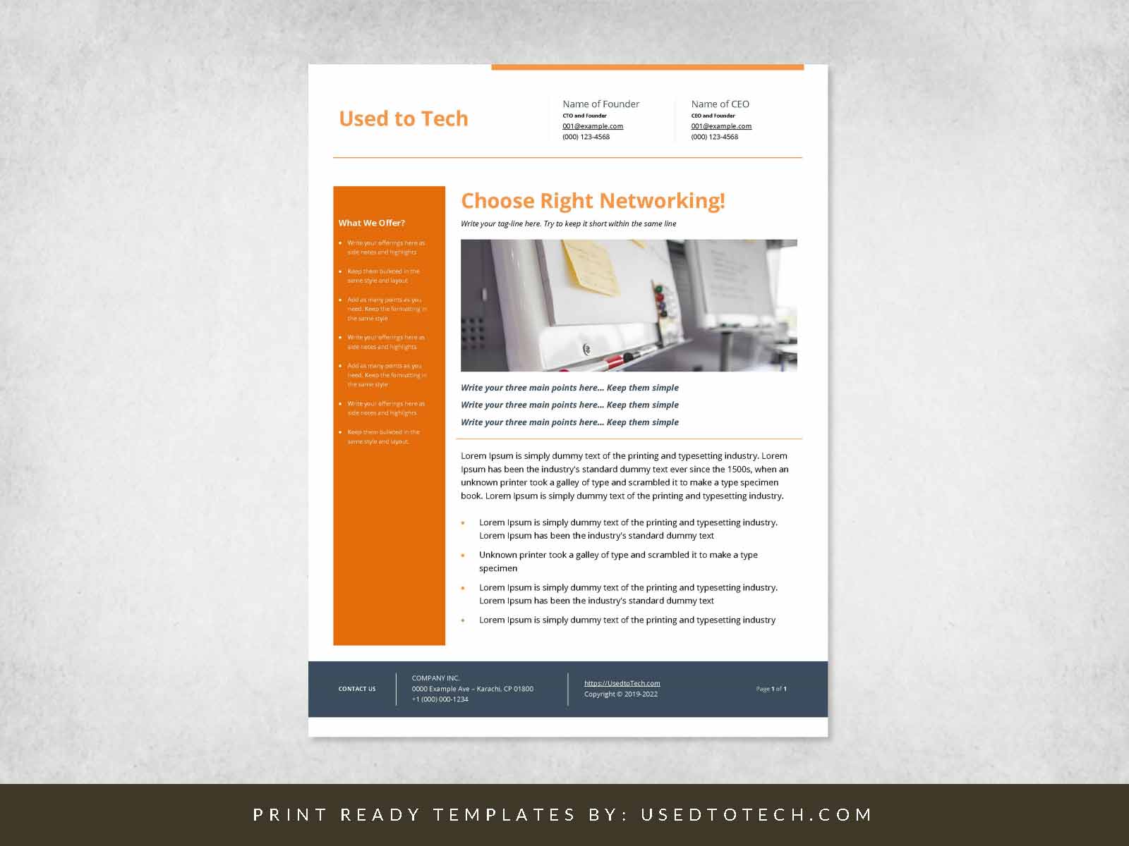 Modern Flyer Design In Microsoft Word Free Used To Tech