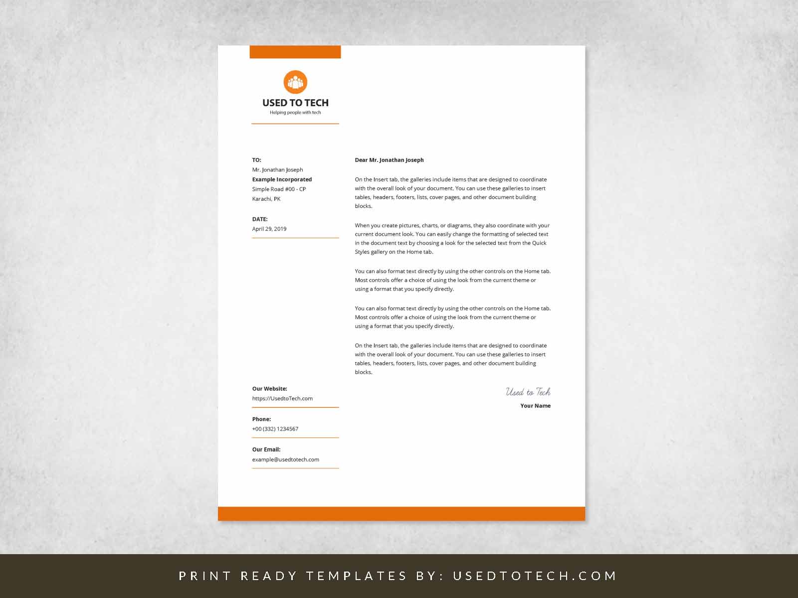 How To Create A Letterhead Template In Word Sample Template Inspiration