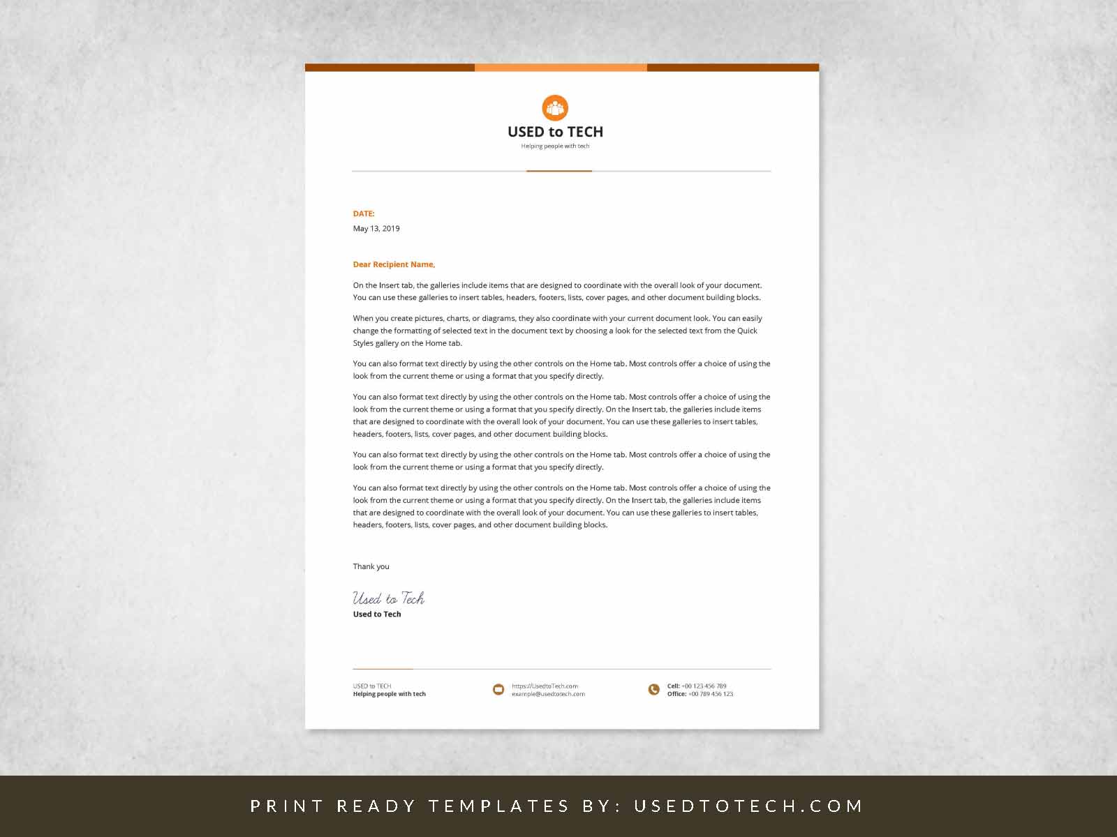 Best letterhead design in Microsoft Word - Used to Tech With Regard To Free Letterhead Templates For Microsoft Word