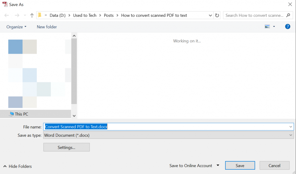 convert scanned pdf document to editable word document