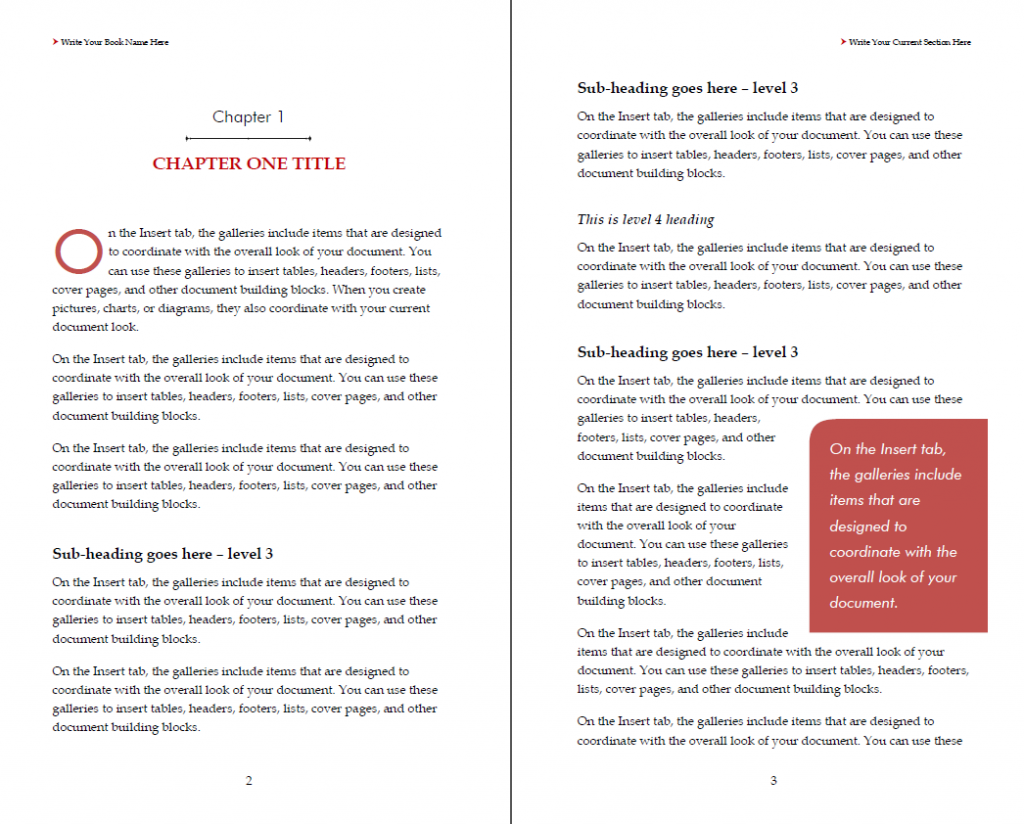 5 x 8 Editable book template in Word