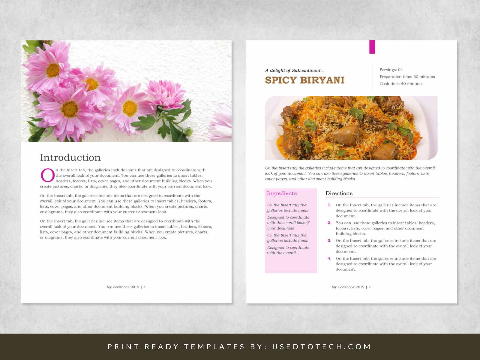 Free Recipe Book Template from usedtotech.com