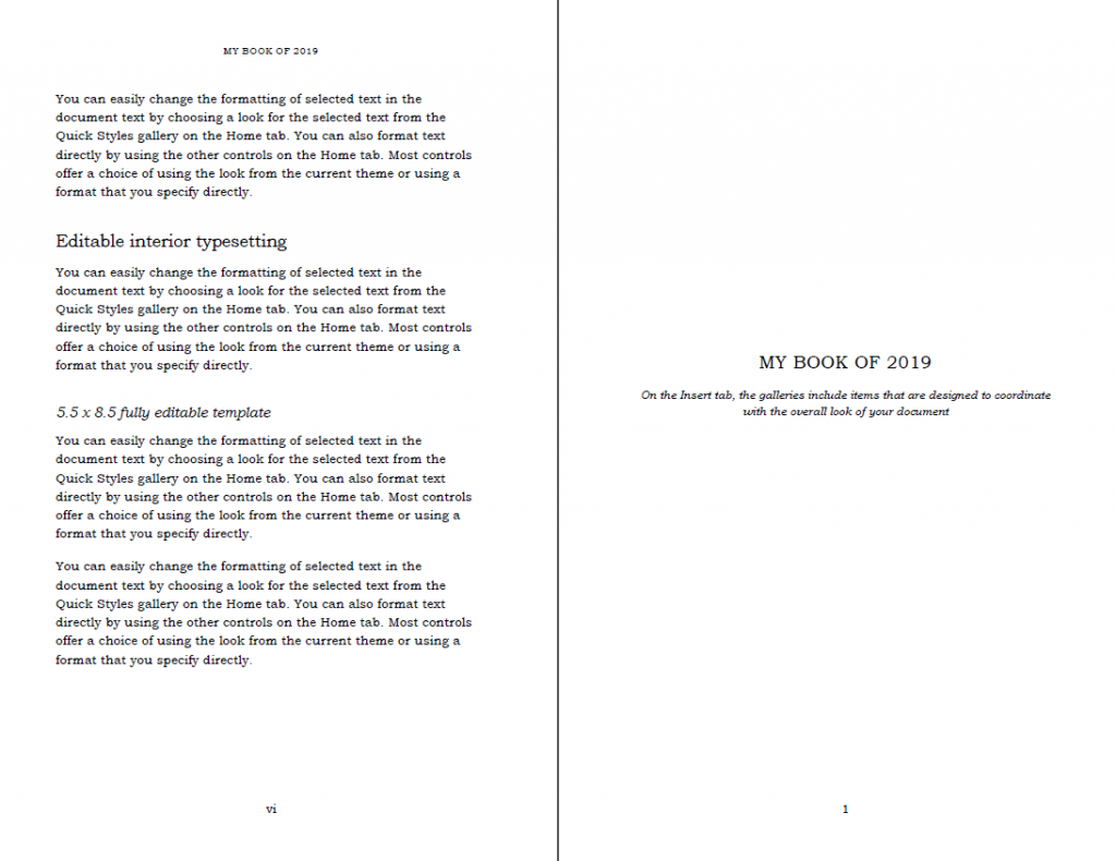 Modern Book template in Word