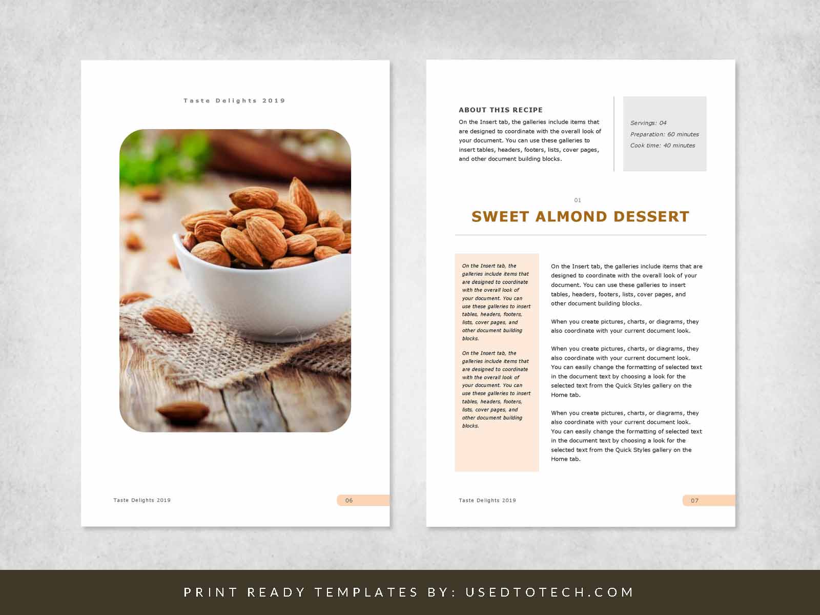 full page free editable recipe templates for microsoft word