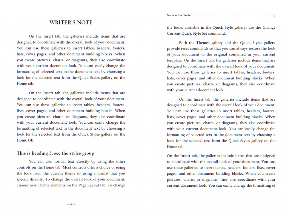 Premium free 6 x 9 book template for Microsoft Word