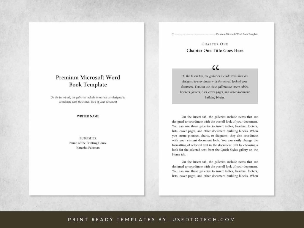 Premium & Free 6x9 Book Template for Microsoft Word