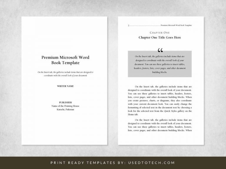 Premium & free 6 x 9 book template for Microsoft Word