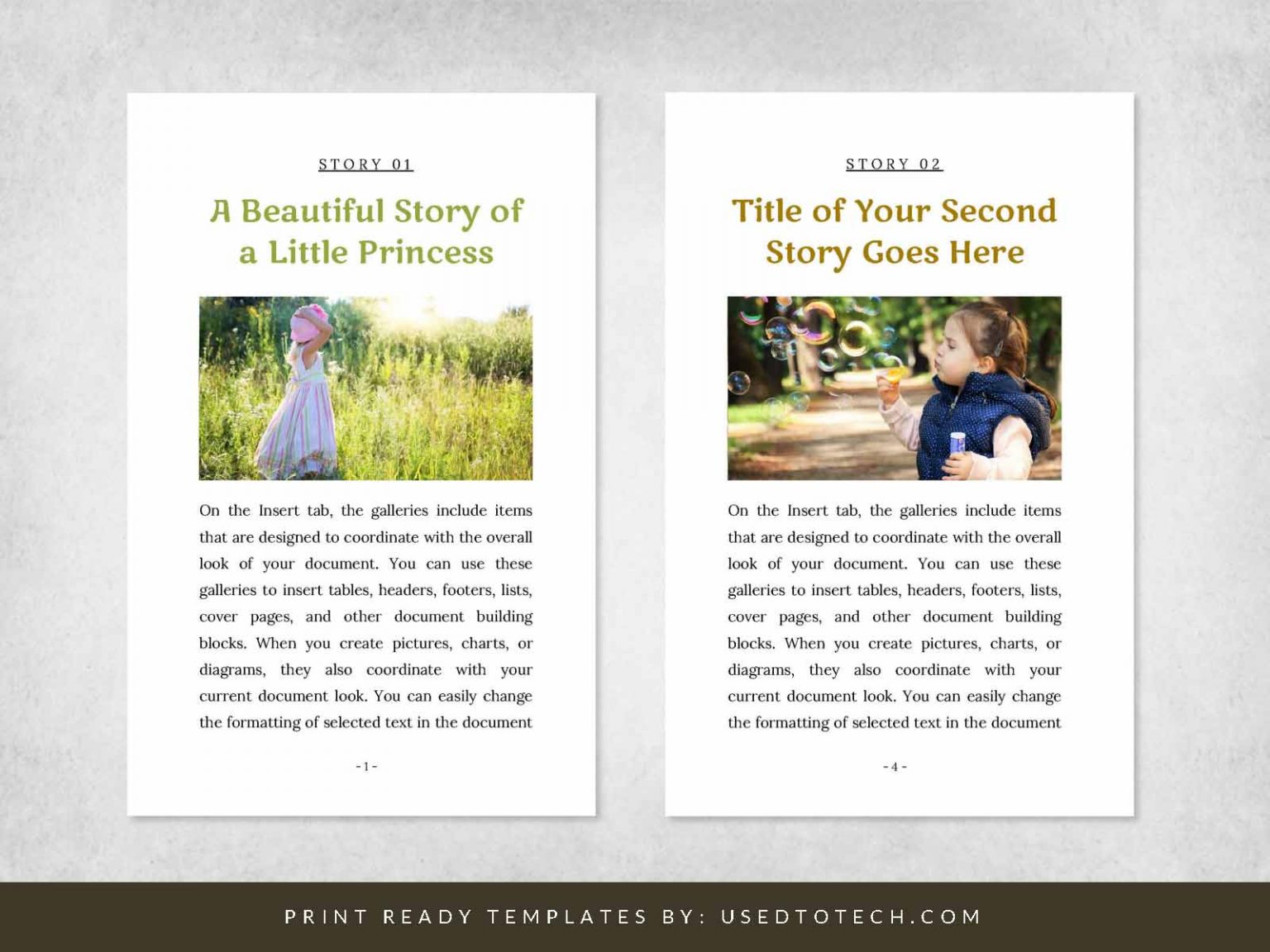 free download word book template