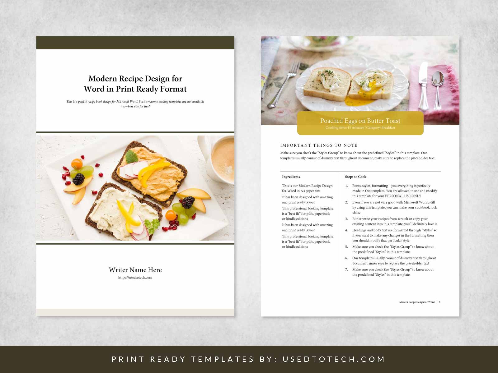 Free Cookbook Template Microsoft Word from usedtotech.com
