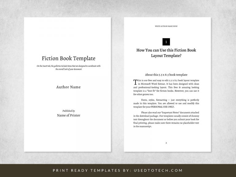 Free Editable Book Templates in Word