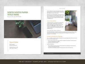 Creative white paper design for Word