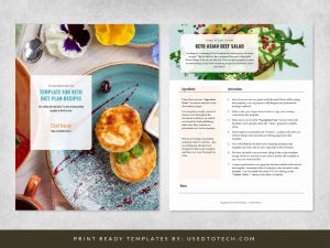 Free Word template for Keto diet plan recipes