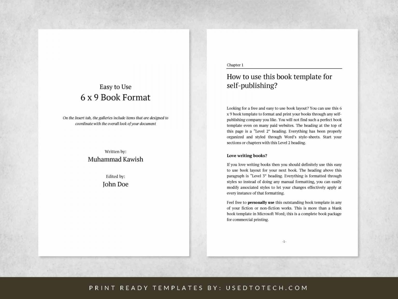 Free Editable Book Templates In Word