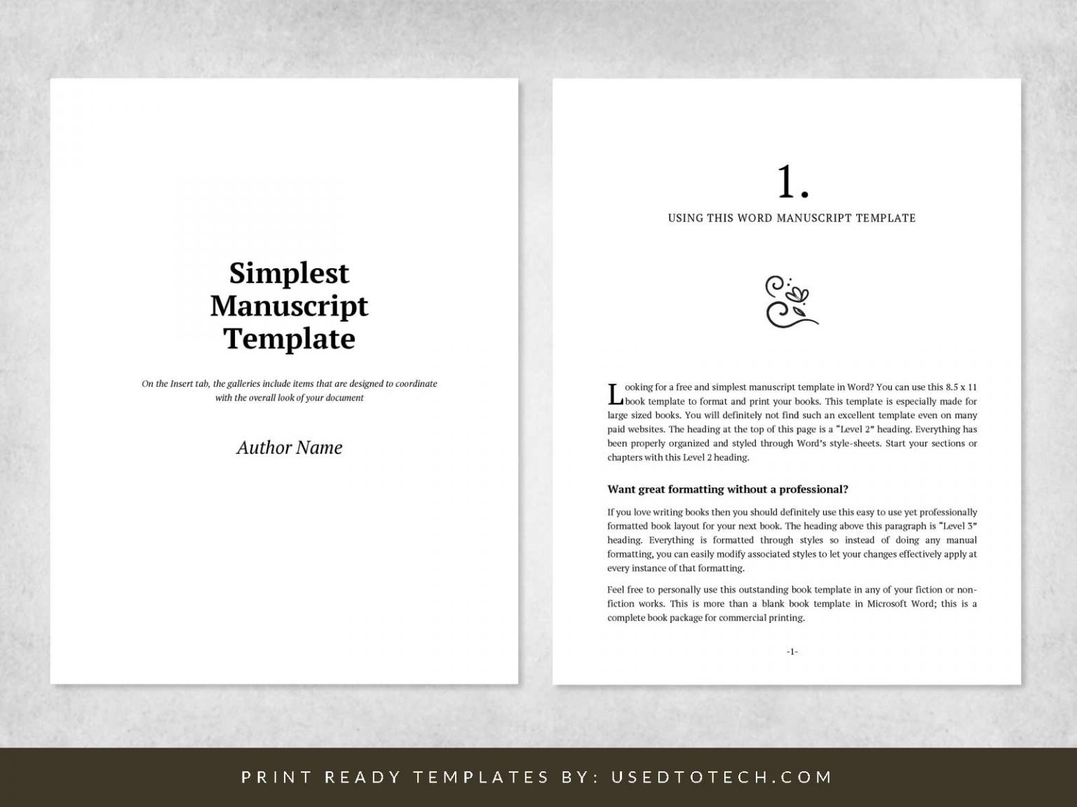 book manuscript format