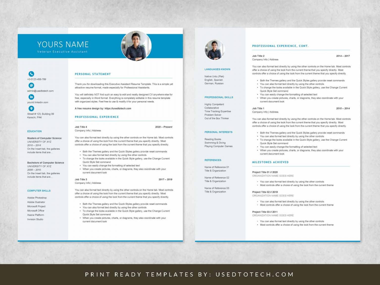 word-design-for-executive-assistant-resume