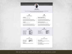 Iconic personal profile template for Word