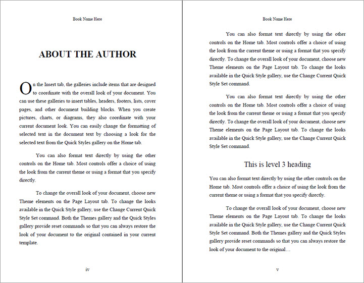 5.5 x 8.5 ebook template in Word