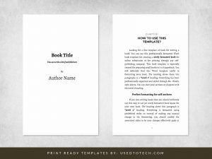 Editable template of book in 5x8 size