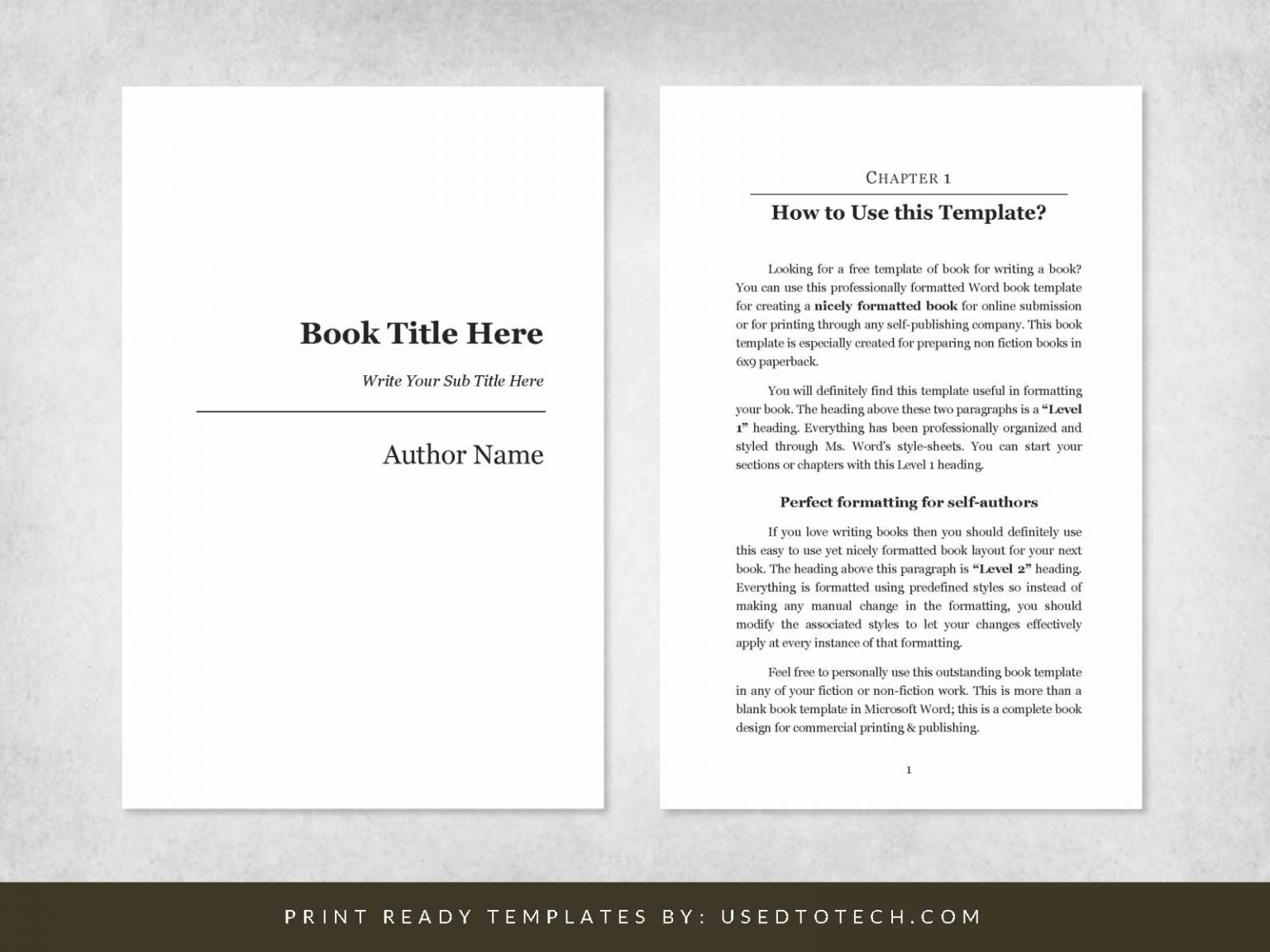 6x9 Book Template Word For Non Fiction 7082