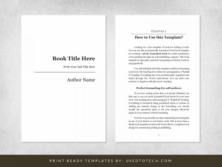 Free Editable Book Templates in Word