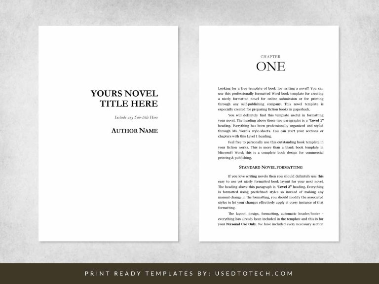 Free Editable Book Templates in Word