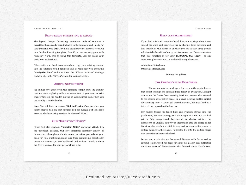 Free Kdp print book templates in Word