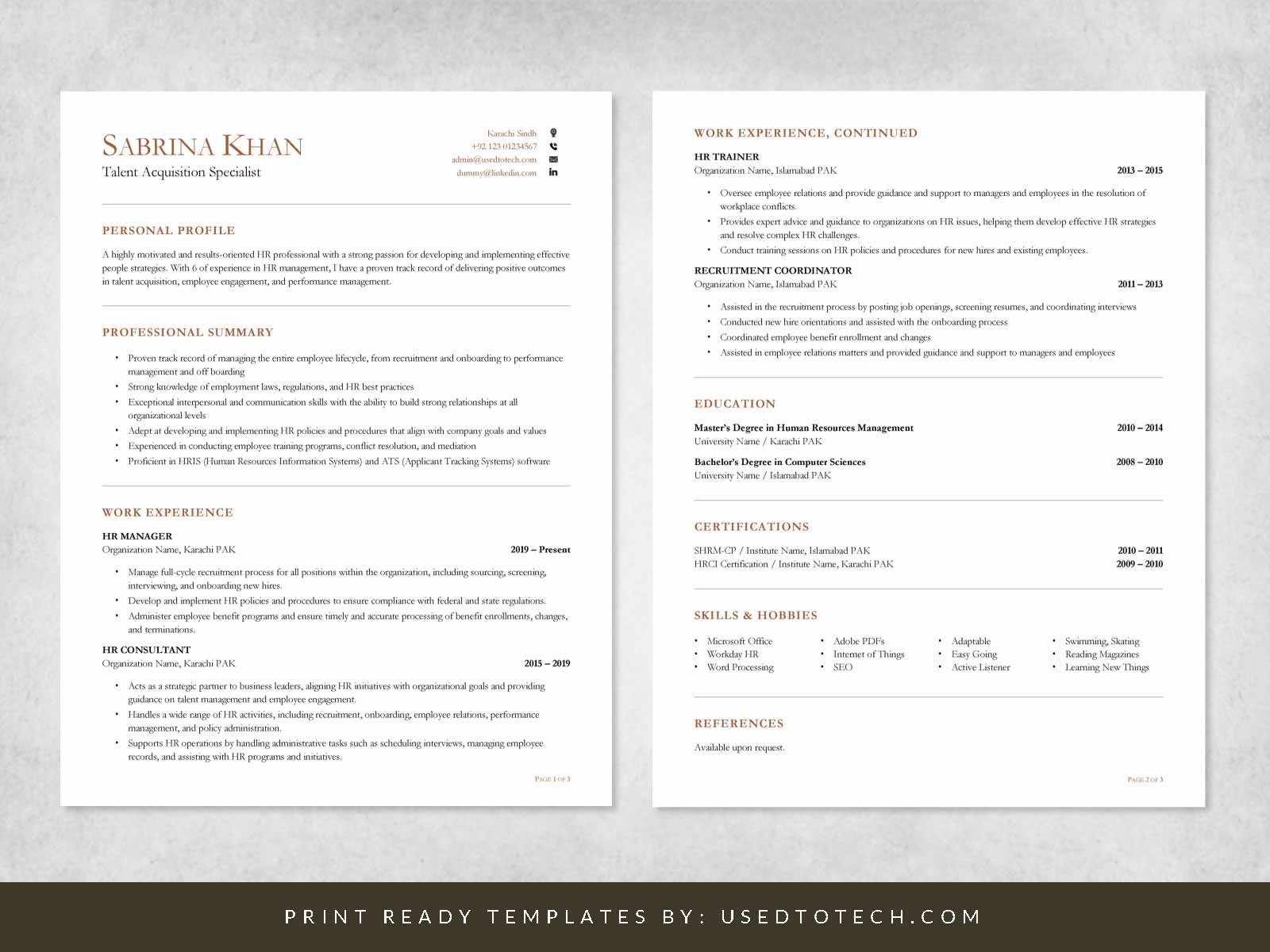 Free Simple Resume Template For Word Free Simple Resume Template For Word